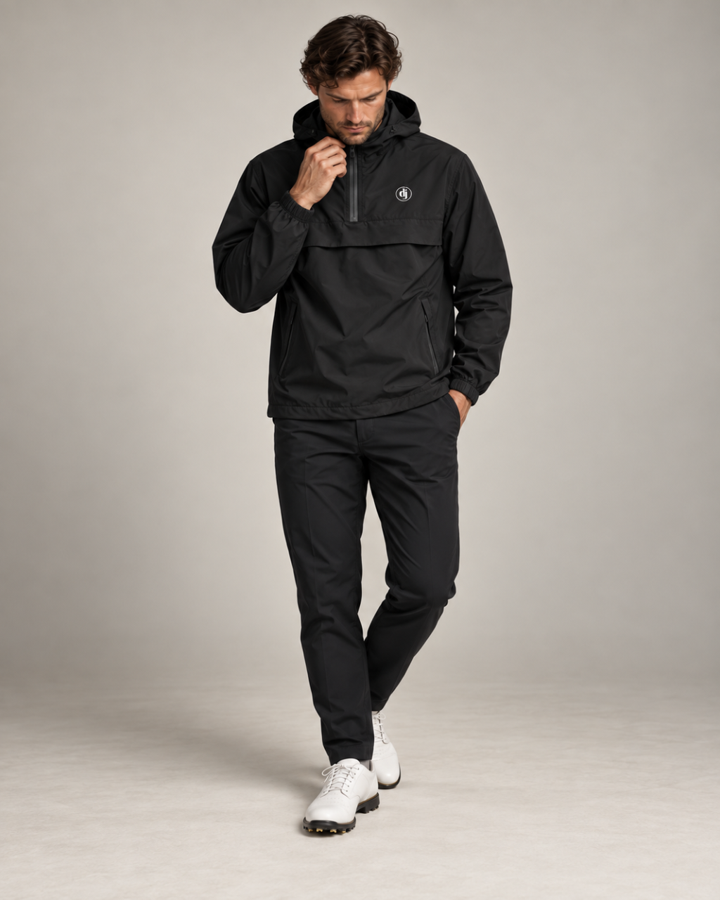 The Carnoustie Black 1/4 Zip Waterproof Pullover